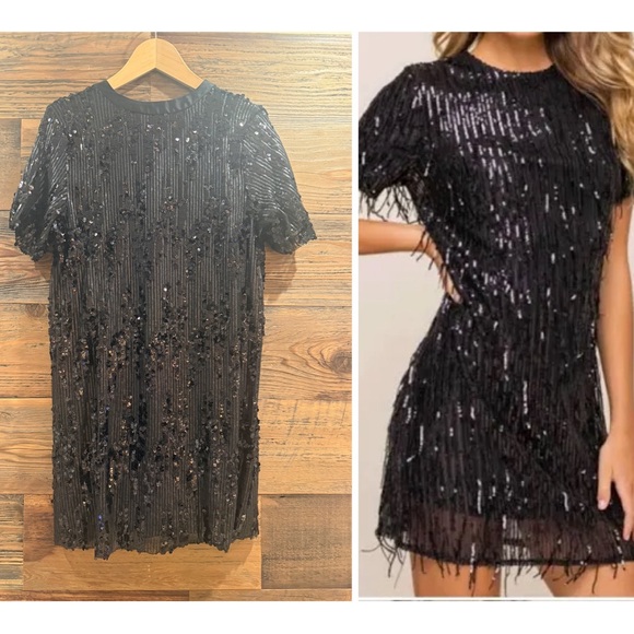 Zara Dresses & Skirts - Zara Black Sequin Mini Dress